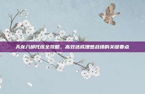 天龙八部代练全攻略,高效达成理想战绩的关键要点