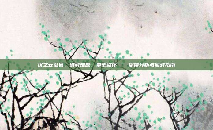 汉之云乱码，破解难题，重塑秩序——深度分析与应对指南