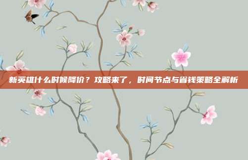 新英雄什么时候降价？攻略来了，时间节点与省钱策略全解析