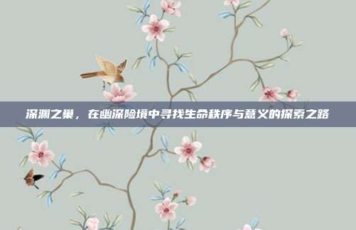 深渊之巢,在幽深险境中寻找生命秩序与意义的探索之路