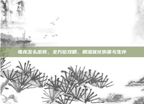 毒龙怎么出装，全方位攻略，精准优化伤害与生存