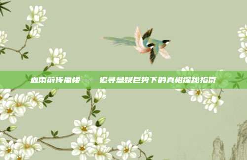 血雨前传蜃楼——追寻悬疑巨势下的真相探秘指南