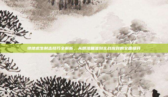 绝地求生射击技巧全解析,从精准瞄准到实战应对的全面提升