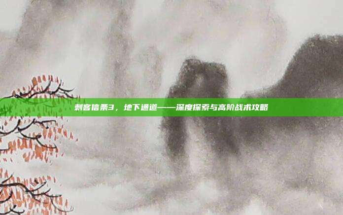 刺客信条3,地下通道——深度探索与高阶战术攻略