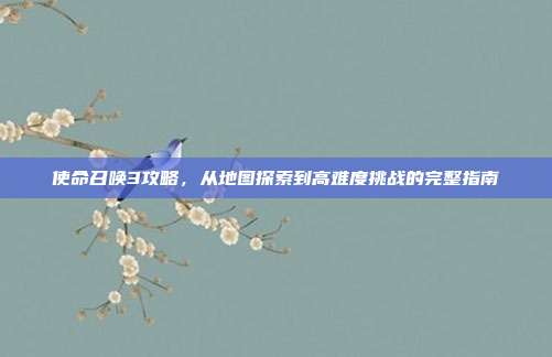 使命召唤3攻略，从地图探索到高难度挑战的完整指南