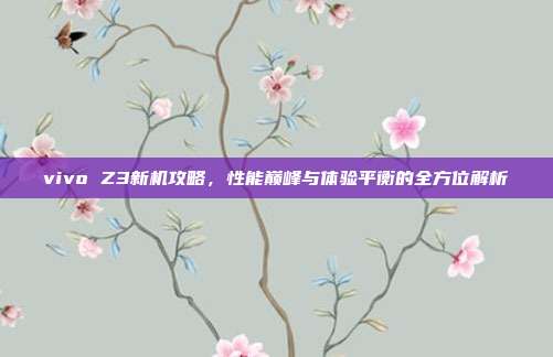 vivo Z3新机攻略,性能巅峰与体验平衡的全方位解析