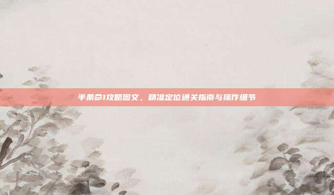 半条命1攻略图文，精准定位通关指南与操作细节