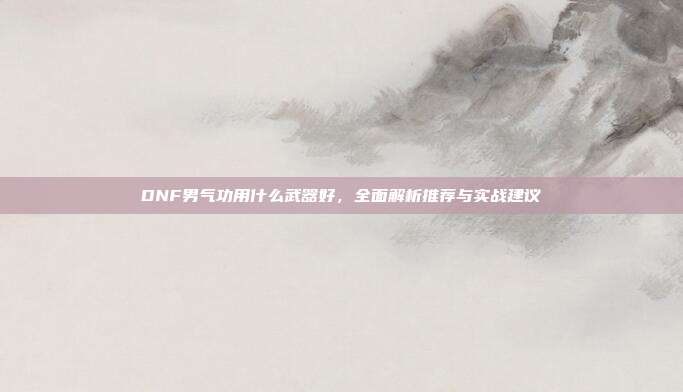 DNF男气功用什么武器好，全面解析推荐与实战建议
