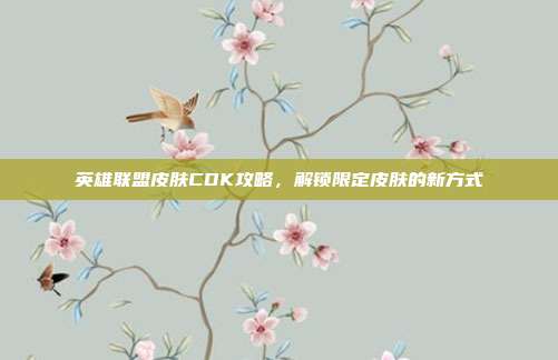英雄联盟皮肤CDK攻略，解锁限定皮肤的新方式