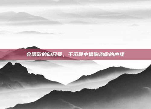 会唱歌的向日葵，于沉静中谱响治愈的声线