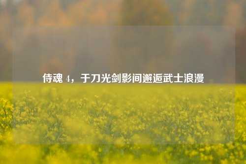 侍魂 4,于刀光剑影间邂逅武士浪漫