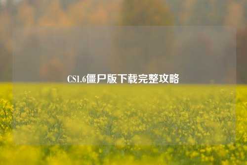 CS1.6僵尸版下载完整攻略