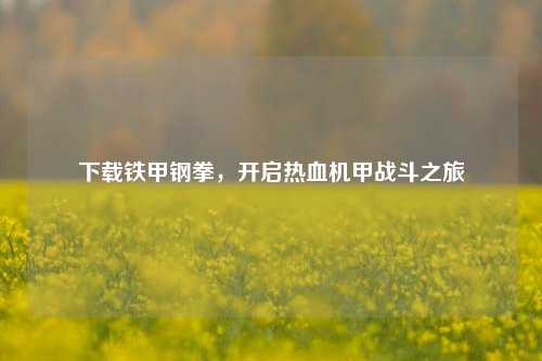 下载铁甲钢拳，开启热血机甲战斗之旅
