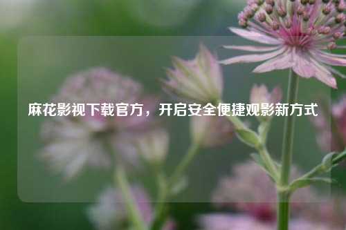 麻花影视下载官方,开启安全便捷观影新方式