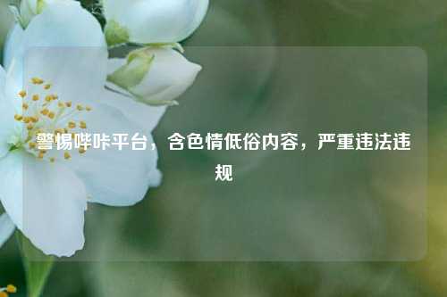警惕哔咔平台,含色情低俗内容,严重违法违规