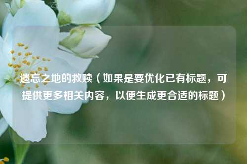 遗忘之地的救赎（如果是要优化已有标题，可提供更多相关内容，以便生成更合适的标题）