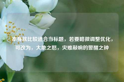 本身就比较适合当标题,若要略微调整优化,可改为,大地之怒,灾难敲响的警醒之钟