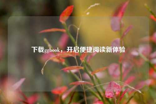下载ggbook，开启便捷阅读新体验