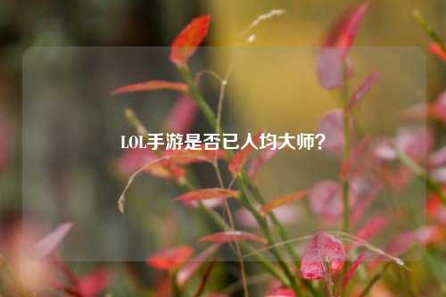 LOL手游是否已人均大师?