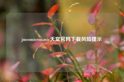 jmcomicron.mic天堂官网下载风险提示