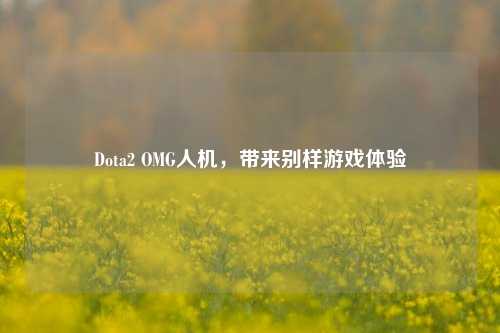 Dota2 OMG人机,带来别样游戏体验