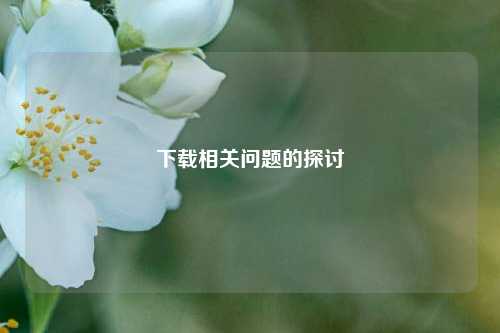 下载相关问题的探讨