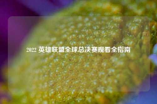 2022 英雄联盟全球总决赛观看全指南