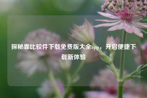 探秘靠比较件下载免费版大全app，开启便捷下载新体验