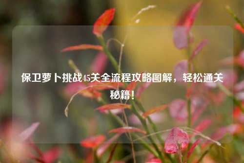 保卫萝卜挑战45关全流程攻略图解，轻松通关秘籍！