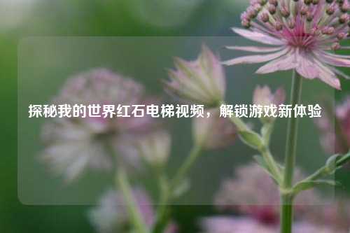 探秘我的世界红石电梯视频,解锁游戏新体验