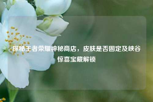 探秘王者荣耀神秘商店,皮肤是否固定及峡谷惊喜宝藏解锁