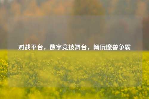 对战平台，数字竞技舞台，畅玩魔兽争霸