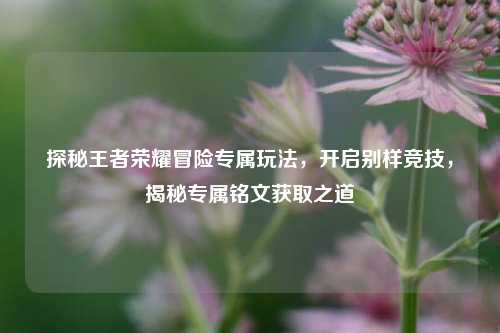 探秘王者荣耀冒险专属玩法,开启别样竞技,揭秘专属铭文获取之道