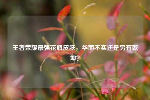 王者荣耀最强花瓶皮肤,华而不实还是另有乾坤?