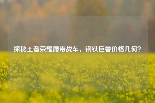 探秘王者荣耀履带战车，钢铁巨兽价格几何？