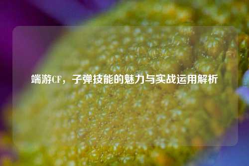 端游CF，子弹技能的魅力与实战运用解析