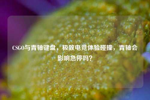 CSGO与青轴键盘，极致电竞体验碰撞，青轴会影响急停吗？