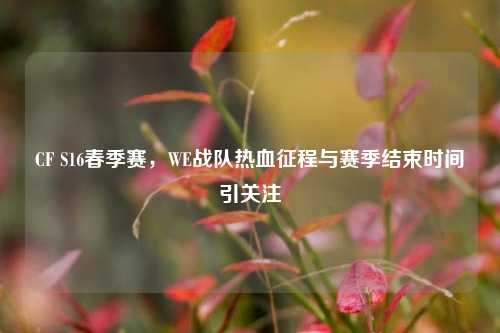 CF S16春季赛，WE战队热血征程与赛季结束时间引关注