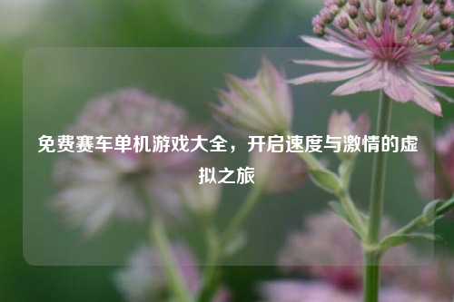 免费赛车单机游戏大全，开启速度与激情的虚拟之旅