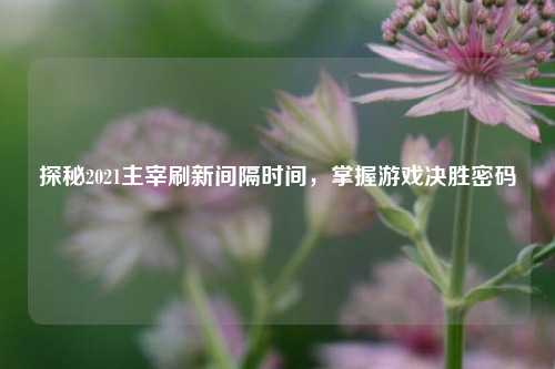 探秘2021主宰刷新间隔时间，掌握游戏决胜密码