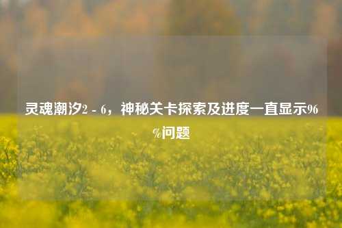 灵魂潮汐2 - 6,神秘关卡探索及进度一直显示96%问题
