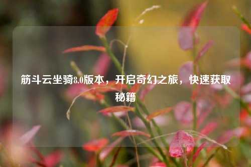 筋斗云坐骑8.0版本,开启奇幻之旅,快速获取秘籍