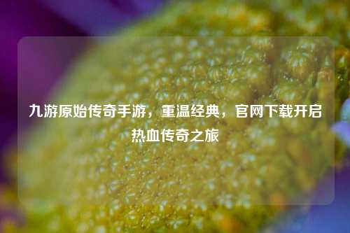 九游原始传奇手游,重温经典,官网下载开启热血传奇之旅