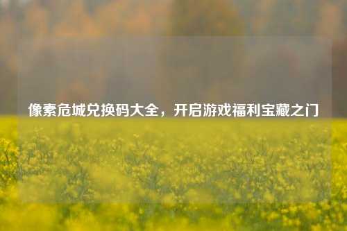 像素危城兑换码大全,开启游戏福利宝藏之门