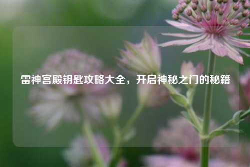 雷神宫殿钥匙攻略大全，开启神秘之门的秘籍