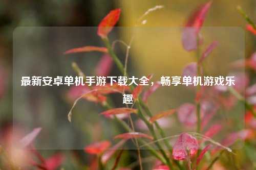 最新安卓单机手游下载大全,畅享单机游戏乐趣