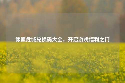 像素危城兑换码大全,开启游戏福利之门